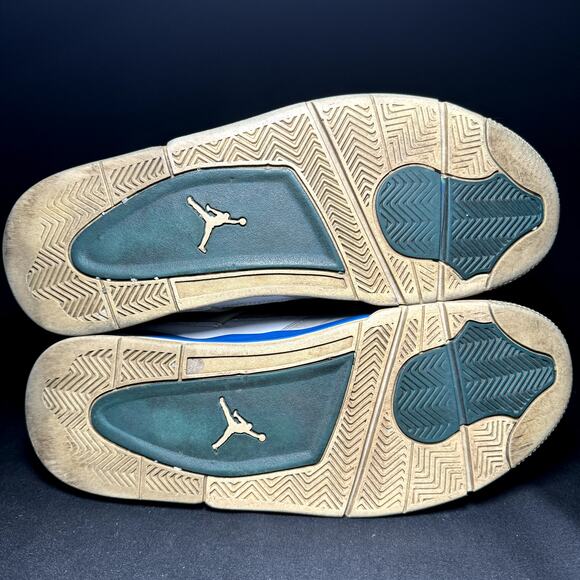 Size 12 - Nike Air Jordan 4 Retro Military Blue 2012 Men's Shoes - Picture 8 of 10